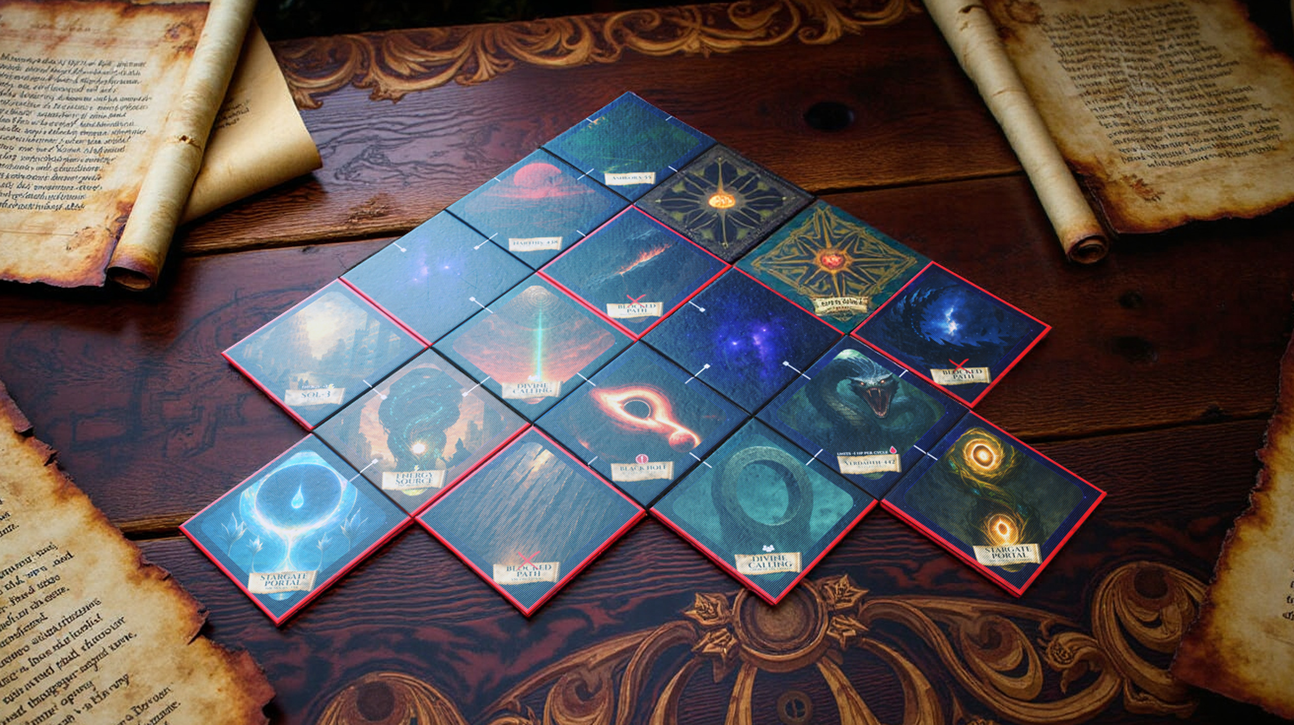 Starseed Board Game — board tiles arranged